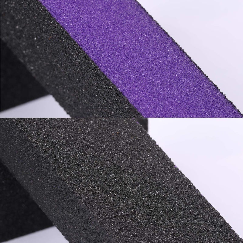 LoveBB 20 Pcs Nail Buffer Block Sponge Sanding Buffing File 80/120 Grit 3 Sides Nail Files for Manicure Nail Tools (Purple Black) - Image 4